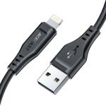 ACEFAST C3-02b Acefast C3-02 USB-A - Lightning kábel, 1.2m, 2.4A, MFI engedélyes, fekete (C3-02b)