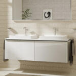 Hansgrohe Xelu Q Dupla Konzolos mosdószekrény 1560/550 mosdótálakhoz, króm fogantyú/magasfényű fehér 54070000 (54070000)