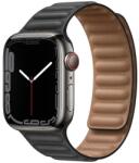  strap-036 Apple Watch 0-8 szériákhoz 42mm / 44mm / 45mm fekete bőr mágneses okosóra szíj (strap-036)