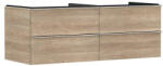 Hansgrohe Xelu Q Konzolos mosdószekrény négy fiókkal 1360/550 mosdótálakhoz, króm fogantyú/természetes tölgy 54088000 (54088000)