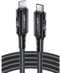 ACEFAST C4-01b Acefast C4-01 Type-C - Lightning kábel, 1.8m, PD30W, 3A, MFI engedélyes, fekete (C4-01b)