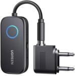 UGREEN 072201 UGREEN Bluetooth Adapter Transzmitter és Receiver, V5.3, 3.5mm Jack aljzat, 300 mAh + repülőgép adapter, fekete (072201)