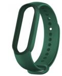  strap-016 Xiaomi Mi Smart Band 5 / Smart Band 6 / Smart Band 7 sötét zöld szilikon okosóra szíj (strap-016)