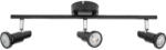 OSRAM LED SPOT BLACK beltéri oldalfali lámpatest fekete színben, 3db GU10 foglalattal, IP20 védettséggel, 5 év garanciával, 220-240V ( 4058075828803 ) (4058075828803)