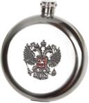 TifanTEX Butelcă rotundă cu emblemă rusească (Butelcă alcool din oțel) (3367F6)
