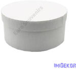  Papírdoboz kerek 21x10cm - Fehér