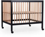Childhome Tarc Childhome 97 cu roti 75x95 cm MDF Natural Negru (CH-PA97BN) - caruciorcopii