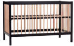 Childhome Patut Childhome Cot 97 Fag 60x120 cm, Natural Negru (CH-BE97BN) - caruciorcopii