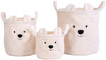 Childhome Set 3 cosuri depozitare Childhome Teddy Alb (CH-CCBTWSET)