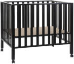 Childhome Tarc Childhome 94 cu roti 75x95 cm Lemn, Black (CH-PA94BL) - caruciorcopii