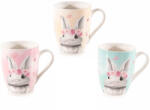 Decorer Set 6 cani Iepuras portelan multicolor 8x10.5 cm, 350 ml (A72.13.80)