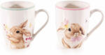 Decorer Set 8 cani Iepuras portelan multicolor 8x10.5 cm, 350 ml (A72.13.75)