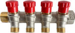 NTM Distribuitor cu robinet 3/4", cu 4 cai 1/2", filet exterior, NTM 2160 (6103/41/21604R)