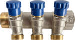 NTM Distribuitor cu robinet 1", cu 3 cai 3/4", filet exterior, NTM 41803B (6101/03/41803B)