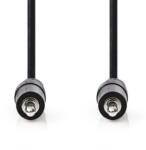Nedis CAGB22000BK10 - Cablu audio stereo | Fișă de 3, 5 mm - Fișă de 3, 5 mm | 1 m | Culoare neagră (CAGB22000BK10)