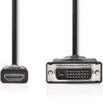 Nedis CCGB34800BK30 - Cablu HDMI - DVI | Conector HDMI - mufă DVI-D cu 24+1 pini | 3 m | Culoare neagră (CCGB34800BK30)