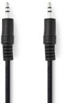 Nedis CAGB22000BK20 - Sztereó audiokábel | 3, 5 mm-es dugó - 3, 5 mm-es dugó | 2 m | Fekete (CAGB22000BK20)