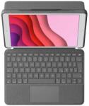 Logitech Husa cu tastatura Logitech Combo Touch pentru iPad 10.2" (7th si 8th gen), Trackpad, Layout Germana, Graphite (920-009624)