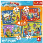 Trefl Puzzle Trefl 4 in 1 SuperThings, Super actiune, 35/48/54/70 piese Puzzle