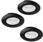 EGLO 901758 - К-кт 3xLED Лампа за баня FAVAZZINA 1xGU10/4W/230V IP44 черен (EG901758)