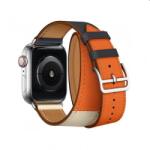 COTEetCI Óraszíj borjúbőr (dlhý) COTEetCI Apple Watch 38/40/41m, kék/narancssárga (WH5261-40-ICO)