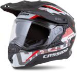 Cassida Road Runner TechniX enduro sisak fehér-fekete-piros-szürke