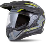 Cassida Road Runner TechniX enduro sisak matt szürke-fekete-fluo sárga