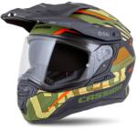 Cassida Road Runner TechniX enduro sisak matt zöld-fekete-narancssárga-szürke