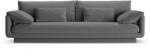 Micadoni Canapea Torino cu 4 locuri si tapiterie din tesatura structurala, gri inchis (MIC_4S_211_F1_TORINO6) Canapea