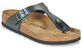 Birkenstock Lábujjközös papucsok Gizeh BF Metallic Black Ezüst 38