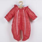 NEW BABY Costum de iarnă pentru bebeluşi cu glugă şi urechi New Baby Pumi roşu zmeura, mărime 62 (3-6l)