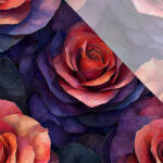 Takoy Enyhén elasztikus műselyem / silky anyag varázslatos rózsák