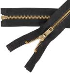  Fém cipzár nyitható (VT10) #5M0 70 cm sárgaréz - Fekete 332