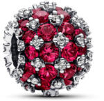 PANDORA Szikrázó pavé rózsaszín kerek charm