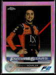 Topps 2022 Topps Chrome Formula 1 Pink Refractors Future Stars #88 Clément Novalak 09/75