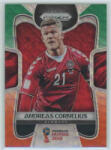 Panini 2017-18 Panini Prizm World Cup Soccer Base Green Orange Wave #264 Andreas Cornelius