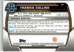 Topps 2022-23 Bowman Chrome University Blue RayWave Refractors #97 Frankie Collins 168/199