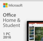 Microsoft Office 2016 Home and Student, 32/64 bit, Toate limbile, Licenta electronica pentru PC