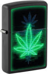 Zippo Brichetă Zippo 46266 Gleaming Cannabis Black Light (46266) Bricheta