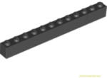 LEGO® Alkatrészek (Pick a Brick) Fekete 1X1X12 Hosszú Elem 611226 (611226)