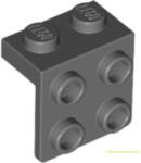 LEGO® Alkatrészek (Pick a Brick) Sötét Kékesszürke 1x2/2x2 Sarokelem 6117972 (6117972)