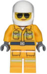 LEGO® Minifigurák Fire - Reflective Stripes, Bright Light Orange Suit, White Helmet, Sunglasses cty1433 (cty1433)