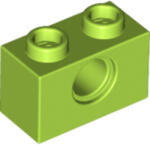 LEGO® Alkatrészek (Pick a Brick) Lime Technic 1X2 Elem, Lyukkal 6132372 (6132372)