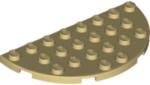 LEGO® Alkatrészek (Pick a Brick) Bézs 4x8 Félkör Lapos Elem 6123812 (6123812)