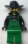 LEGO® Minifigurák Police - Crook Snake Rattler, Green Overalls cty1367 (cty1367)