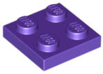 LEGO® Alkatrészek (Pick a Brick) Sötétlila 2x2 lap 6047422 (6047422)