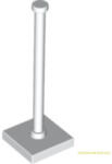 LEGO® Alkatrészek (Pick a Brick) Fehér 2X2X5 Állvány (tömör csúcs) 4117032 (4117032)
