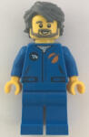 LEGO® Minifigurák Astronaut - Male, Blue Jumpsuit, Dark Bluish Gray Hair and Full Angular Beard, Open Mouth Smile cty1068 (cty1068)
