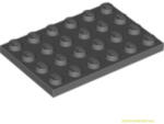 LEGO® Alkatrészek (Pick a Brick) Sötét kékes-szürke 4X6 Lapos Elem 4211115 (4211115)