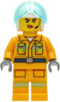 LEGO® Minifigurák Fire - Reflective Stripes, Bright Light Orange Suit, White Helmet, Headset cty1282 (cty1282)